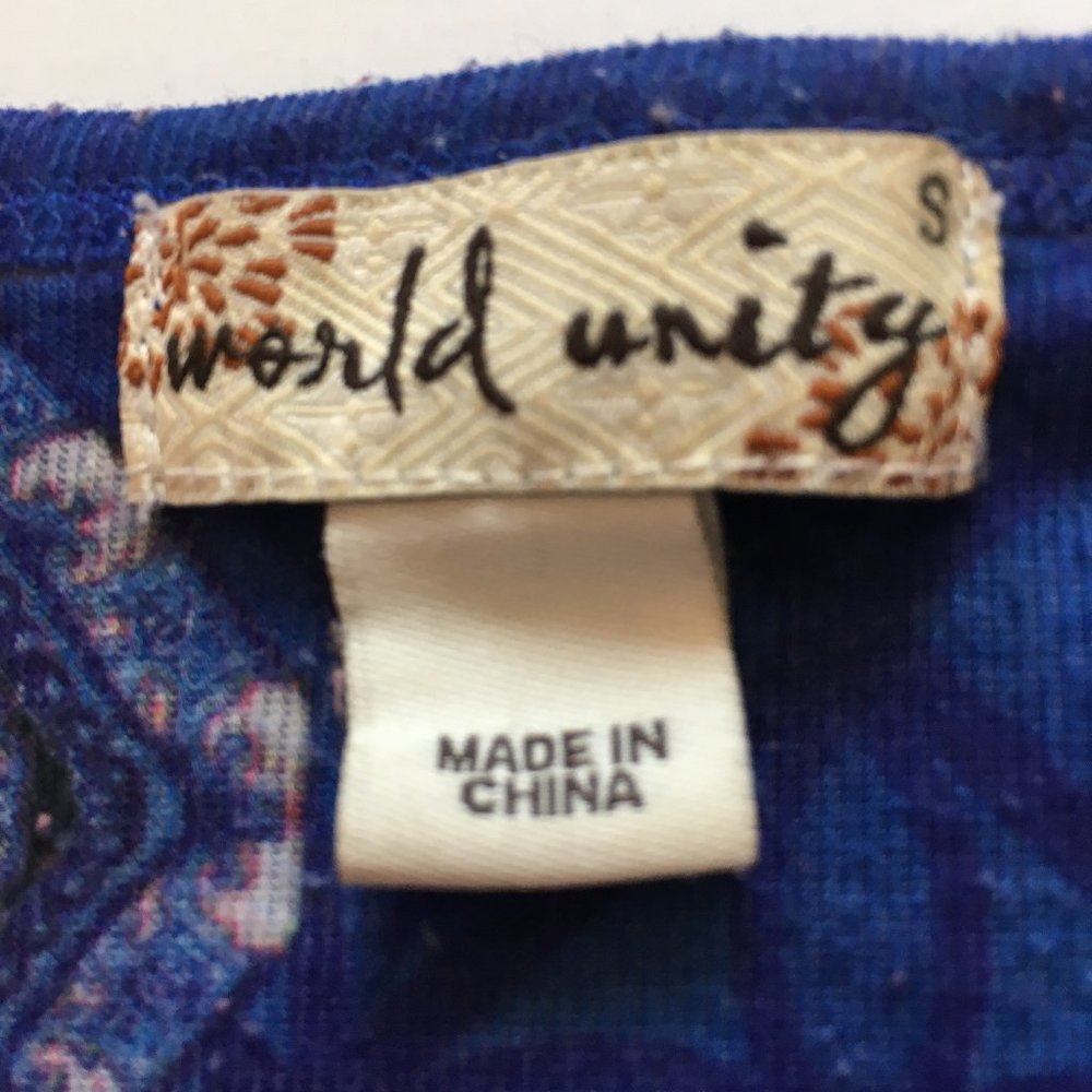 World Unity Blue Top with Rhinestones - Picture 5 of 5